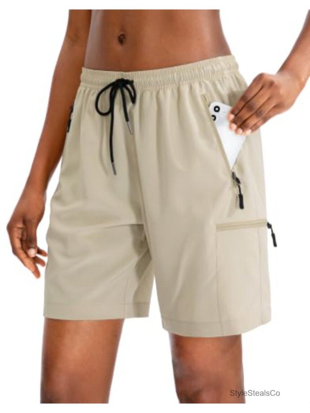 Quick Dry Hiking Cargo Shorts with Zipper Pockets UPF 50+